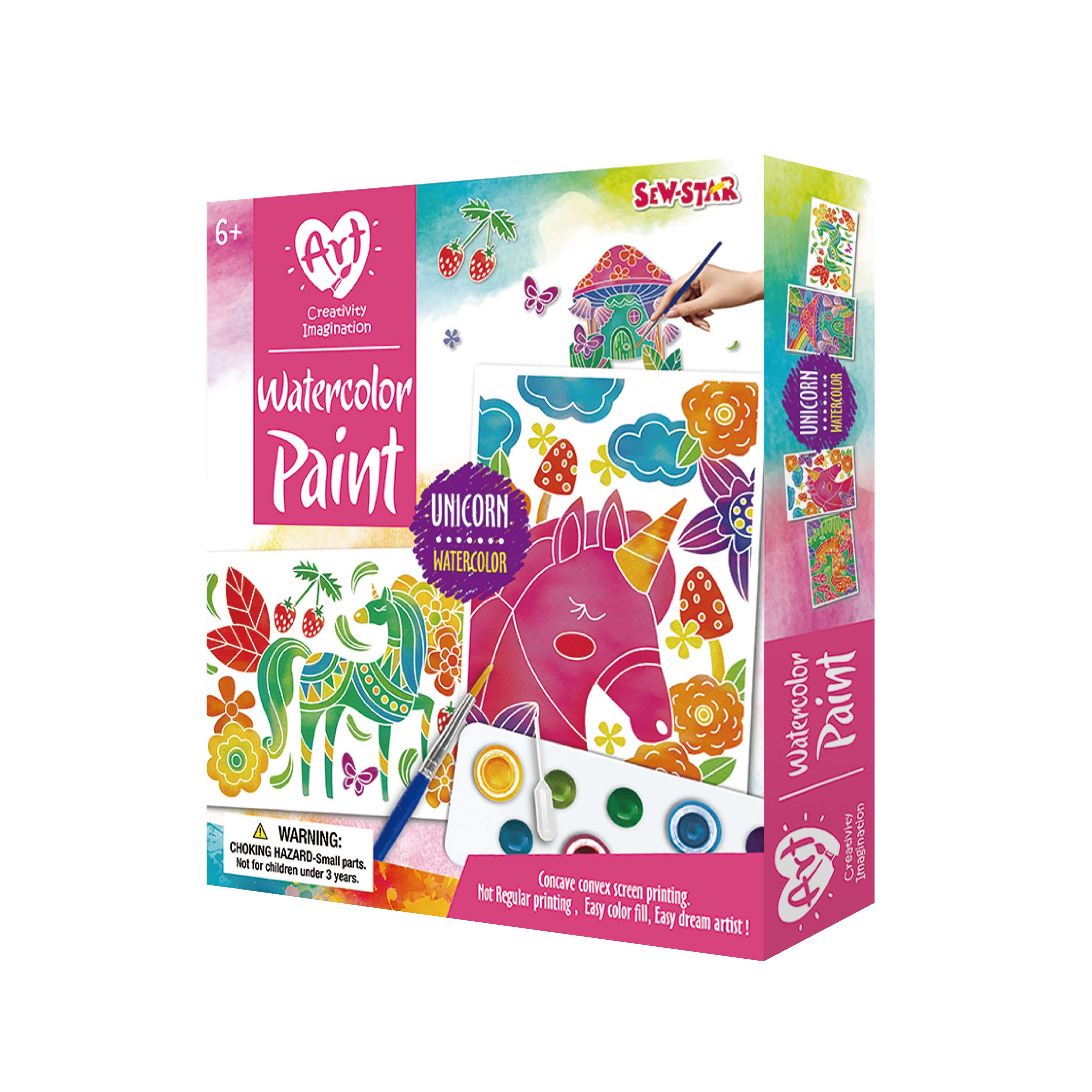 Sew Star Water Color Painting-Unicorn for kids in Kuwait